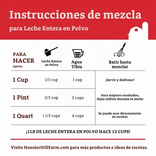 Vista 7 de Leche entera en polvo de Hoosier Hill Farm, 1 libra (paquete de 1)