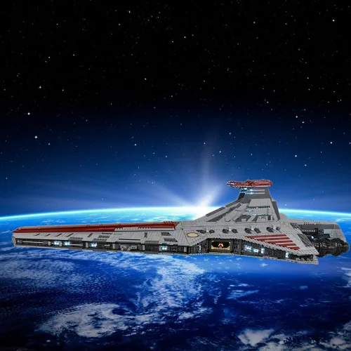 Vista 6 de Kyglaring Kit de luces compatible con bloques de construcción Lego Star Wars Venator 75367, accesorios de iluminación mejorados para Class Republic