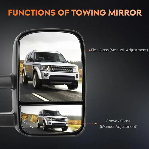 Vista 3 de Youxmoto Espejos de remolque 1999-2007 para Chevy para GMC Silverado/Sierra 1500 2500HD 3500HD / Tahoe Suburban Avalanche Yukon Pickup Truck