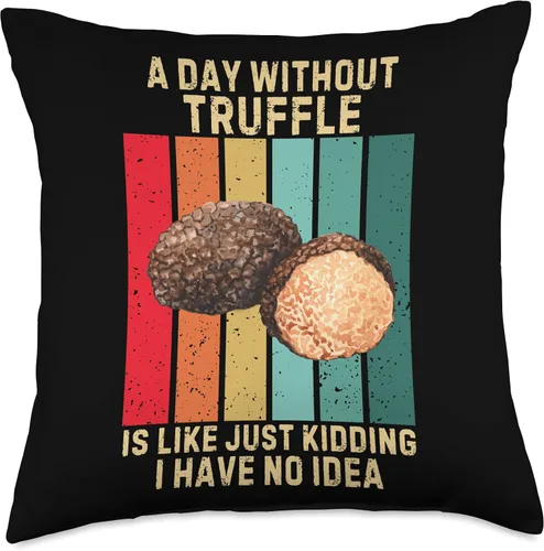 Vista 4 de Vintage A Day Without Truffle I Have No Idea Truffle Lover Throw Pillow