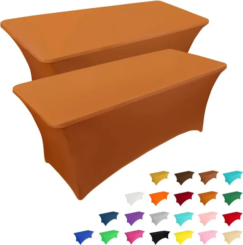 Vista 38 de IVAPUPU - Mantel de elastano para mesas rectangulares, ajustado, elástico, lavable, protector de mesa para eventos, fiestas, bodas, cócteles, Negro