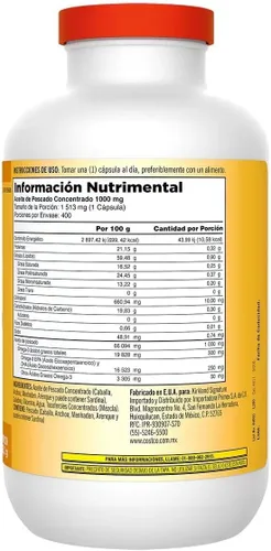 Vista 2 de Kirkland Aceite de pescado Signature 1000 mg, 400