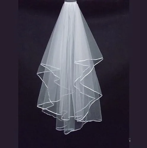 Vista 2 de Velos de novia de marfil blanco con peine accesorios de boda