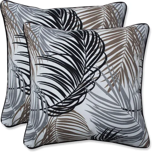 Vista 35 de Pillow Perfect Almohadas lumbares Delray azul marino para exteriores/interiores, 11.5 x 18.5 pulgadas, paquete de 2