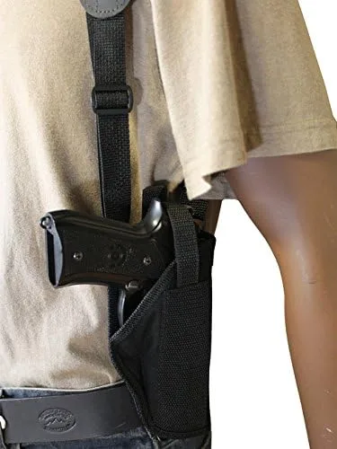 Vista 8 de Funda de hombro vertical Barsony con bolsa Mag para pistolas de tamaño completo de 0.354 in 40 45