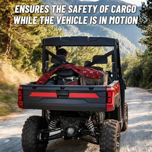 Vista 6 de StarknightMT Malla de Carga UTV - StarknightMT Malla Universal de Cama UTV con Correas Ajustables Compatible con Polaris Ranger General Can-am