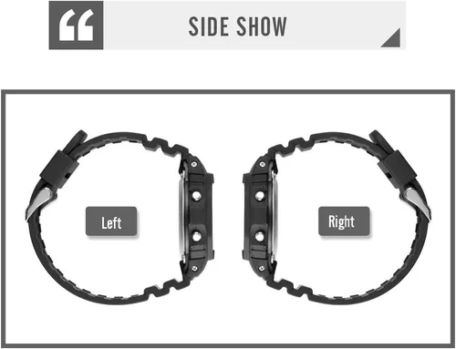 Vista 8 de Reloj digital para hombre con cara grande 50M resistente al agua Twinkle Color Reloj de pulsera multifunción