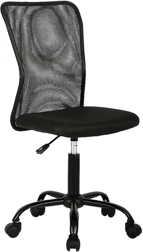 Vista 8 de Meet Perfect Silla de oficina con respaldo medio de malla sin brazos, color Negro