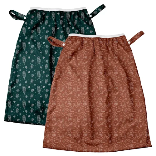 Vista 11 de Mama Koala Revestimiento de cubo para pañales de tela, reutilizable y lavable, impermeable, con correa para cubos de pañales, paquete de 2 (B003M)