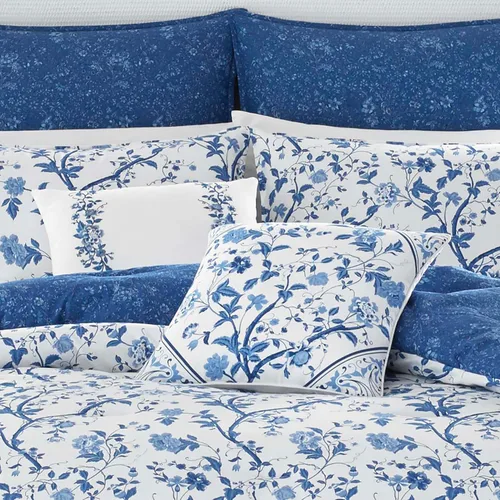 Vista 6 de Laura Ashley Home - Juego de funda de edredón Twin, ropa de cama de algodón reversible con fundas de almohada a juego, elegante decoración del hogar