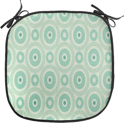 Vista 35 de Ambesonne Flamingo - Cojín de asiento para silla, diseño de fantasía exótica con elementos de vida silvestre hawaiana en colores pastel, acolchado