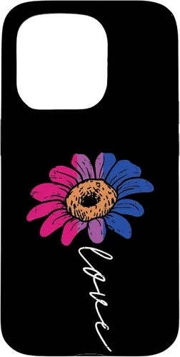 Vista 14 de Funda para iPhone 16 Love Sunflower Floral LGBTQ Bisexual Flag Gay Pride Ally Bi