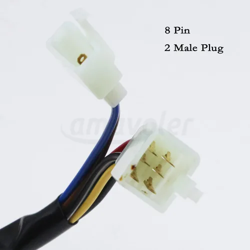 Vista 3 de Conjunto de interruptor de luz de arranque izquierdo, 8 cables, 3 funciones, enchufe macho apto para 50cc 70 cc 90cc 110 cc 125cc 150cc ATV Quad 4