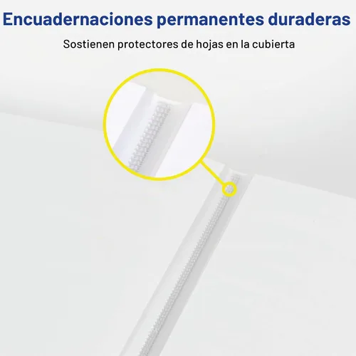 Vista 4 de Avery Flexi-View - Libro de presentación con ventana frontal transparente para portada, 24 páginas antiadherentes, 1 libro negro (47690)