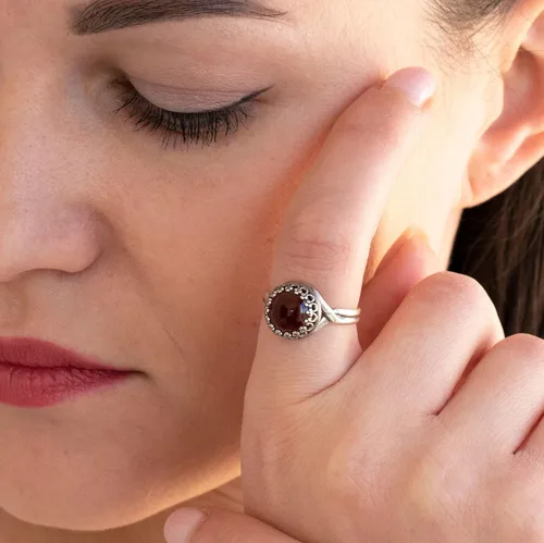 Vista 19 de 925 Sterling Silver Gemstone Rings for Women - Anniversary Rings for Women - Sterling Silver Rings for Women - Dainty Sterling Silver Rings