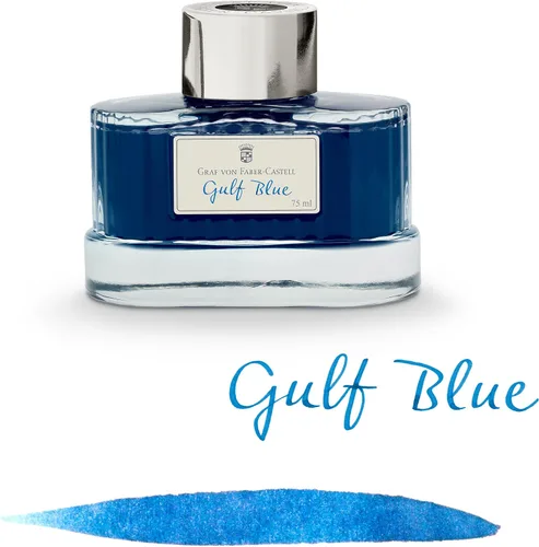 Vista 2 de Graf von Faber-Castell Botella de tinta Gulf Blue 2.5 fl oz, 141018