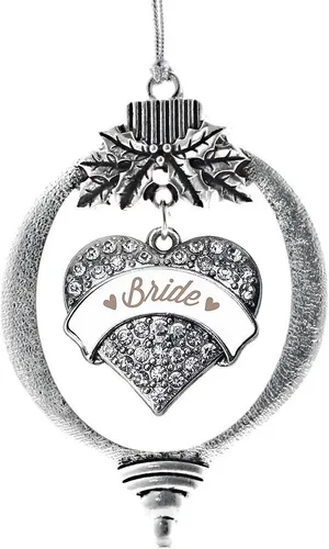 Vista 225 de Inspired Silver - Adorno con dije de hermana gemela - Adornos navideños de plata con circonitas cúbicas
