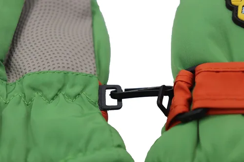 Vista 7 de Lindos guantes de esquí de dibujos animados para niños, guantes de nieve cálidos al viento con forro polar antideslizante, guantes deportivos
