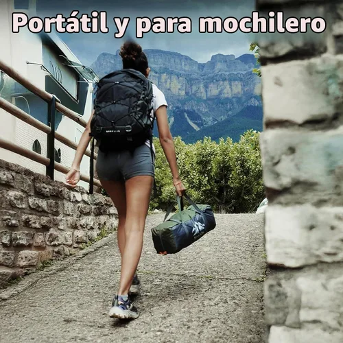 Vista 5 de Night Cat Tiendas de campaña para mochileros 2 personas Configuración rápida Tienda de camping de senderismo con poste plegable Doble capa Dos