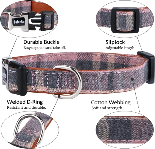 Vista 2 de Faleela - Bonito collar para perra suave y cómodo con lazo, collar con corbatín para perro macho, collar desmontable y ajustable para mascotas