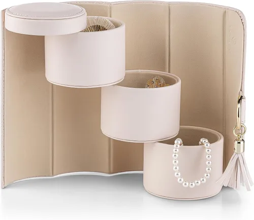 Vista 26 de Vlando Viaggio - Joyero pequeño, caja de almacenamiento para accesorios de viaje
