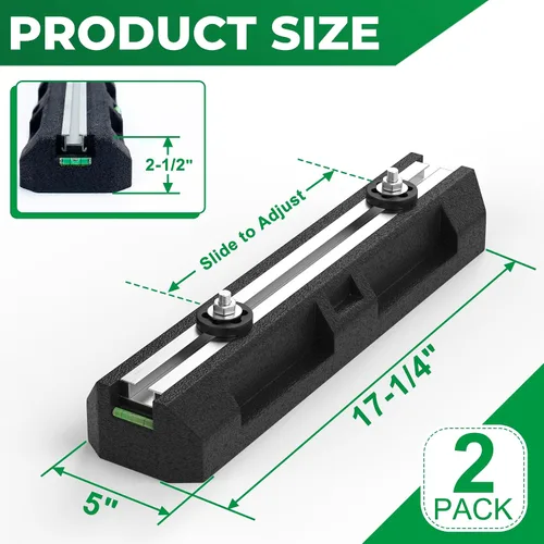 Vista 2 de Forestchill Kit de base de goma para montaje en el suelo para condensador de aire acondicionado mini split, paquete de 2 soportes de montaje mini