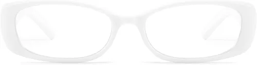Vista 6 de DreamCalf Office-Siren Blue Light Glasses Rectangle Fake Glasses for Women negro (A- Black)