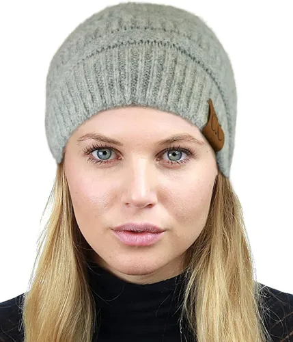 Vista 459 de C.C Trendy Warm Chunky Soft Stretch Cable Knit Beanie