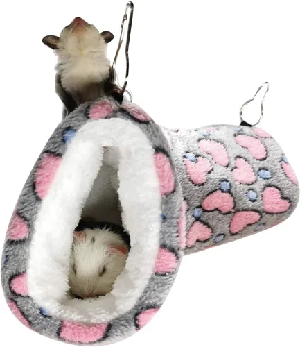 Vista 7 de LEFTSTARER Accesorios para conejillos de indias, accesorios para jaula de planeador de azúcar, juguetes para ratas de hámster, hamaca, hurón, túnel