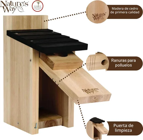 Vista 4 de Wild Wings WWCH3 Cedro Blue Bird Box House