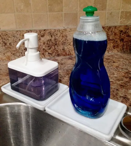 Vista 2 de Jabonera de cerámica para ducha, paquete de 2 soportes para jabón, bandeja de jabón