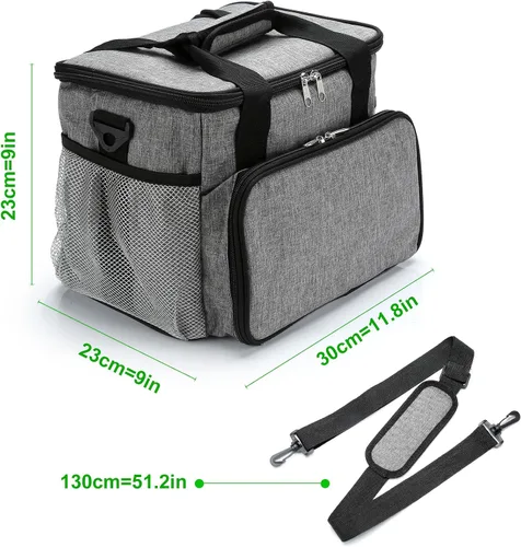 Vista 5 de TMEOIIPY Bolsa de almacenamiento compatible con Bissell SteamShot 39N7V/39N7A, divisores ajustables, bolsa organizadora de limpiador de vapor