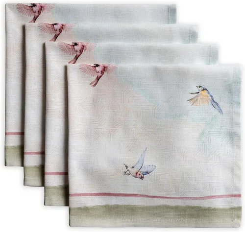 Vista 156 de Maison d' Hermine Juego de 4 servilletas de tela 100% algodón, suaves y duraderas, servilletas cuadradas reutilizables para uso diario, lavables
