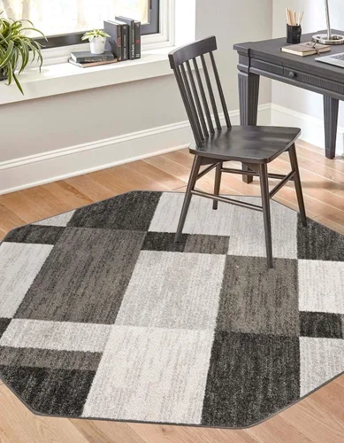Vista 26 de Unique Loom - Alfombra de la colección Otoño Providence (rectangular de 2 x 3 pies 1 pulgada, azul grisáceo/marrón claro)