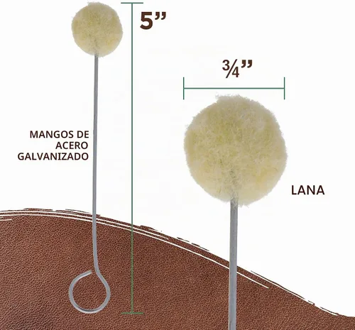 Vista 3 de TCP Global Cepillo de bola de lana Daubers (paquete de 100) - Herramienta