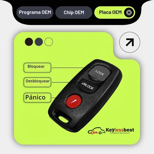 Vista 4 de Repuesto para Mazda 3 Key Fob 2007 2008 2009 Control remoto KPU41794 3 botones 313.8MHz