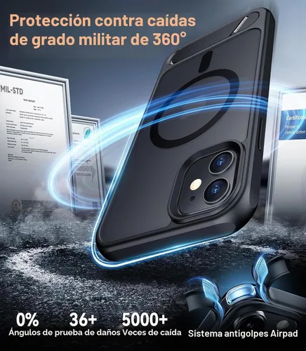 Vista 4 de Funda para iPhone 11 con compatibilidad magnética, [Soporte invisible incorporado][Compatible con MagSafe]
