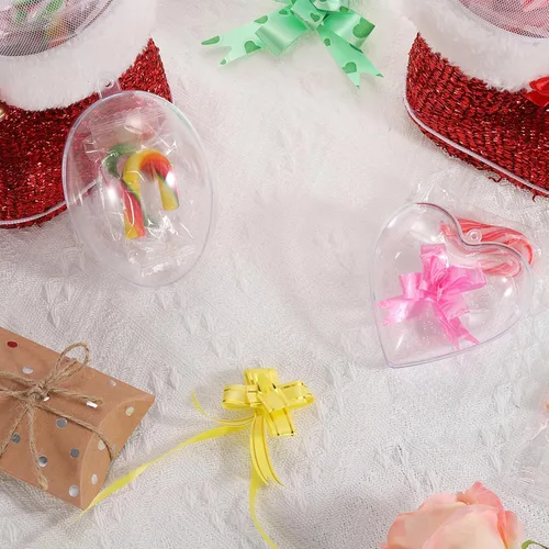 Vista 6 de MECCANIXITY 40 bolas de plástico transparente de 1.57 pulgadas para adornos de Navidad, bolas acrílicas para manualidades, árboles de Navidad