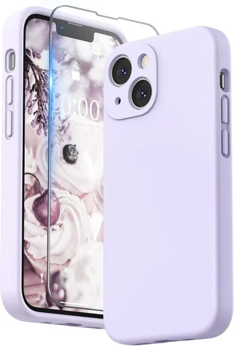 Vista 30 de SURPHY Funda compatible con iPhone 13 Mini con protector de pantalla, (protección de cámara y forro de microfibra suave), funda de silicona líquida
