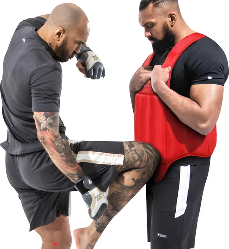 Vista 4 de Wesing - Protector de pecho para artes marciales Muay Thai, boxeo y MMA