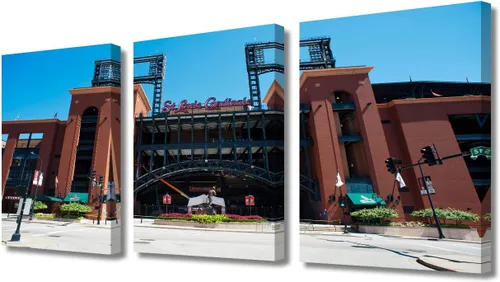 Vista 59 de TUMOVO American Major Baseball - Lienzo decorativo para pared, diseño de estadio de los Bravos, 3 piezas, arte de pared de Filadelfia, cuadros