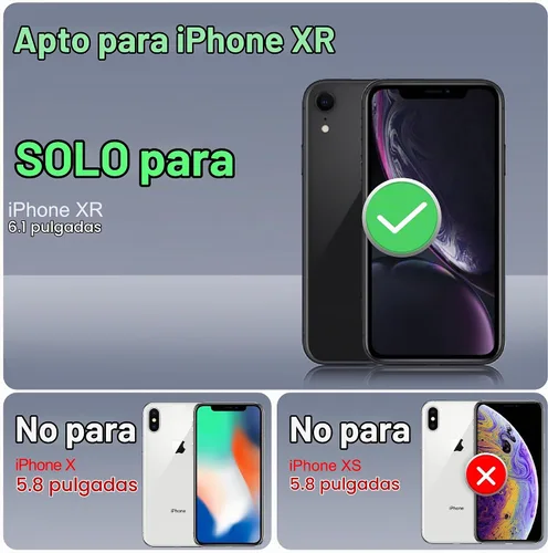 Vista 3 de Jshru para iPhone XR Funda con [2 Pack] Protector de Pantalla HD, [Grado Militar] 3-en-1 Resistente Protector de Cuerpo Completo a Prueba de Negro