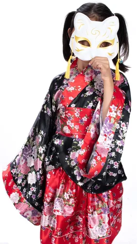 Vista 4 de Kitsune Inu Boku - Lindo gato japonés para cosplay, media máscara, Navidad