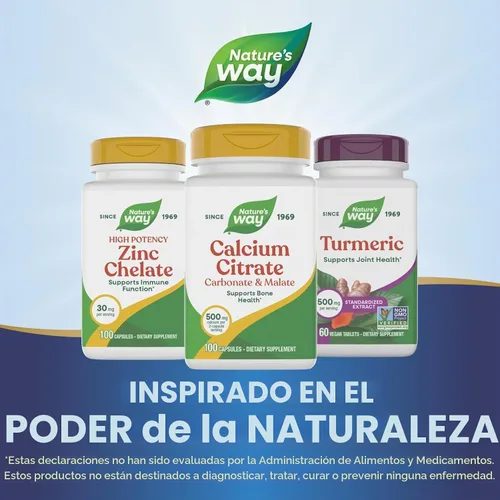 Vista 7 de Nature's Way - Citrato de calcio, carbonato y malato, apoya la salud ósea*, 100 cápsulas (el embalaje puede variar)