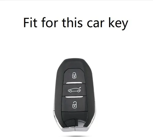 Vista 5 de RASFFAQ Funda para llavero de coche inteligente de aleación de zinc compatible con Peugeot 208 308 508 3008 5008 Citroen C4 Picasso DS3 DS4 DS5 DS6