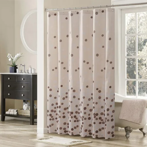 Vista 16 de Arlene - Cortina bohemia con borde bordado cosido azul para ventana, par de paneles de borlas blancas, cada uno de 42 pulgadas de ancho x 84