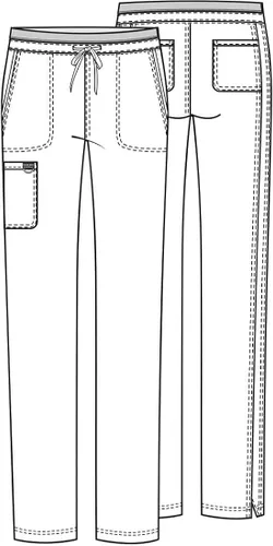 Vista 7 de Pantalones quirúrgicos suaves, elásticos y de estilo cargo con cordón para mujer, de la colección Workwear (modelo WW105)