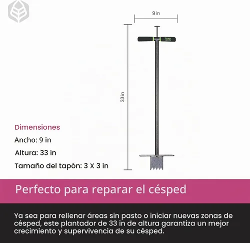 Vista 6 de Lewis Lifetime Tools SP-33 - Taponador y sembrador de césped, Multicolor