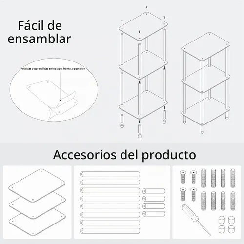 Vista 5 de Soporte acrílico para tocadiscos, mesa giratoria transparente de 3 niveles con almacenamiento de discos de vinilo, 15.75 pulgadas de largo x 11.81