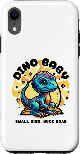 Vista 25 de Cute Dino Baby Cartoon Illustration for Kids Case for iPhone 17